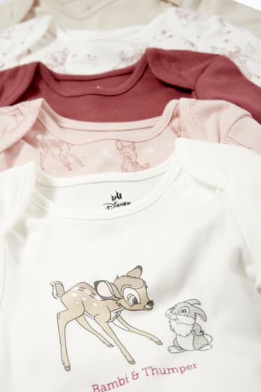 Neonate - Confezione da 5 - Bambi - body neonati - marrone / rosa