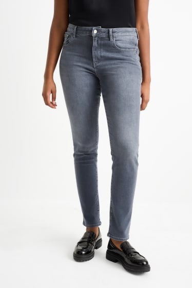 Donna - Slim jeans - vita media - jeans modellanti - LYCRA® - jeans grigio