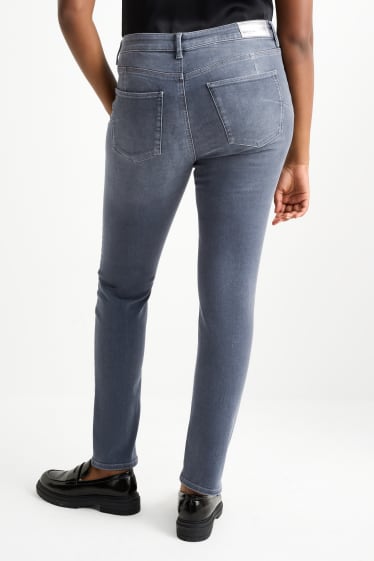 Donna - Slim jeans - vita media - jeans modellanti - LYCRA® - jeans grigio
