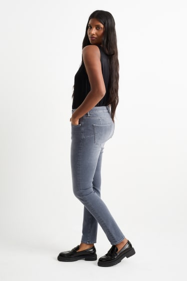 Donna - Slim jeans - vita media - jeans modellanti - LYCRA® - jeans grigio