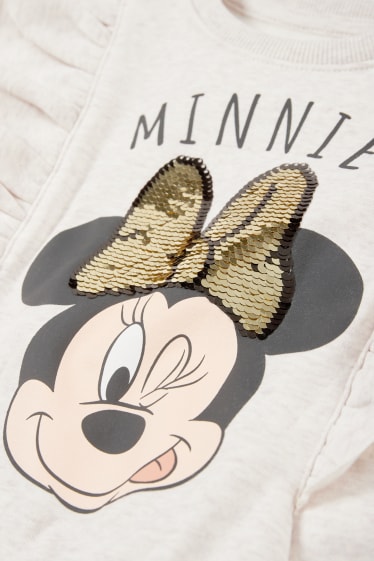 Enfants filles - Minnie Mouse - ensemble - sweat et legging - 2 pièces - beige clair