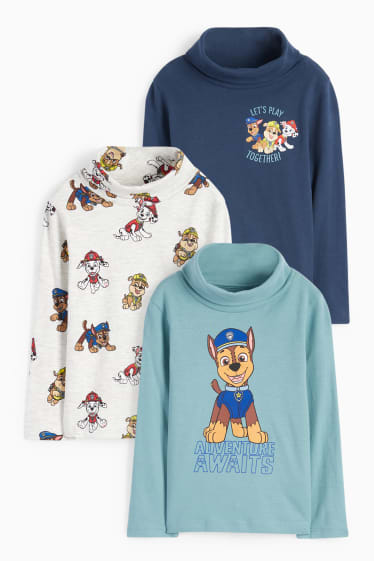 Kinder Jungen - Multipack 3er - PAW Patrol - Rollkragenshirt - türkis