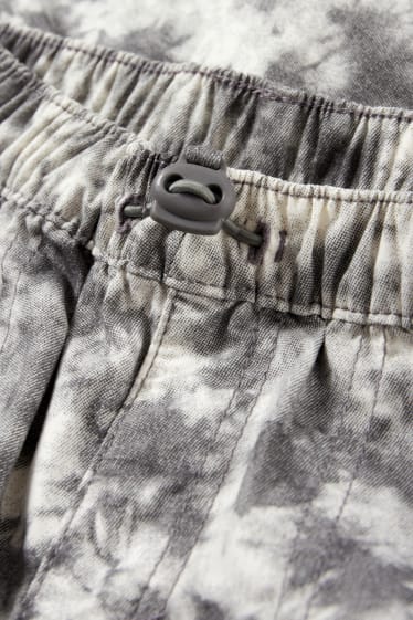 Children Girls - Balloon jeans - patterned - black / white
