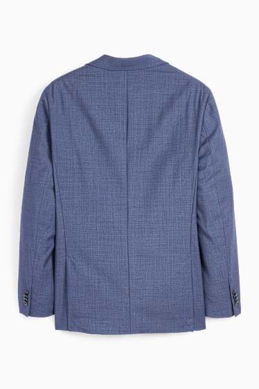 Hommes - Veste de costume en laine - regular fit - à motif - bleu foncé