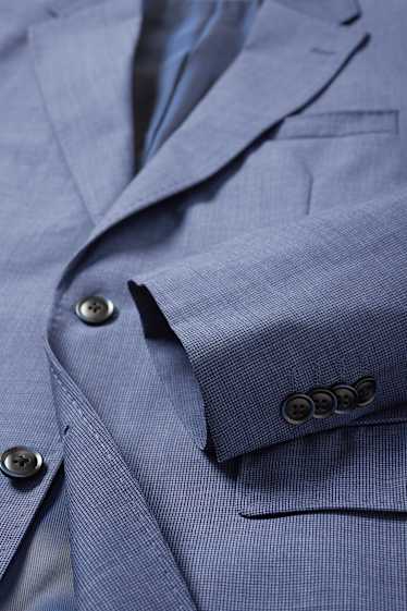 Hommes - Veste de costume en laine - regular fit - à motif - bleu foncé