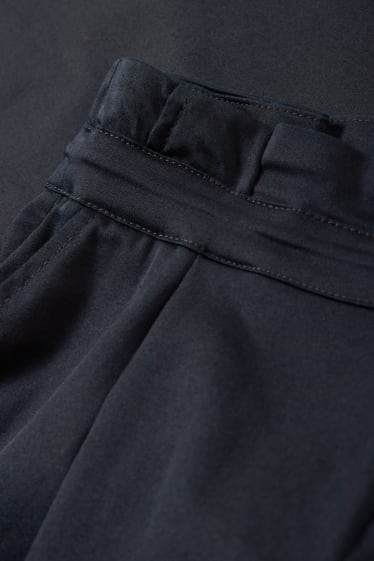 Dames - Pantalon - high waist - wide leg - donkerblauw