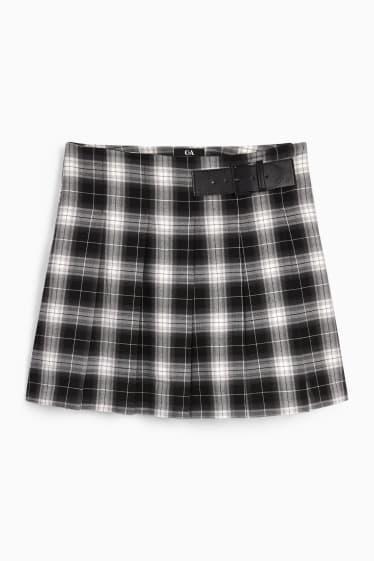 Damen - Skort - kariert - schwarz / weiß