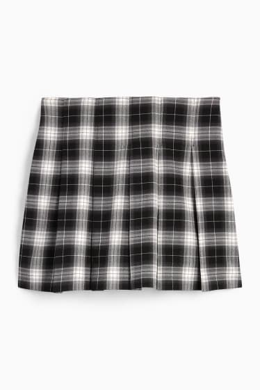 Damen - Skort - kariert - schwarz / weiß