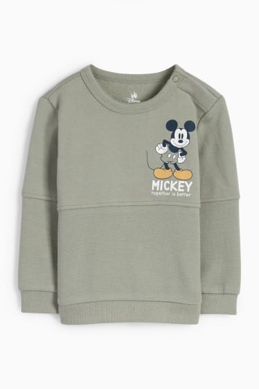 Niemowlęta chłopcy - Myszka Miki - bluza niemowlęca - jasnozielony