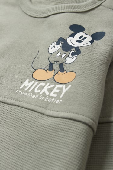 Niemowlęta chłopcy - Myszka Miki - bluza niemowlęca - jasnozielony