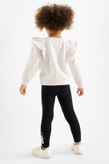 Enfants filles - Minnie Mouse - ensemble - sweat et legging - 2 pièces - beige clair
