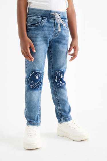 Nen - Dinosaure - slim jeans - texà blau