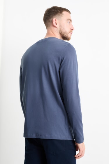 Uomo - Maglia a maniche lunghe - blu