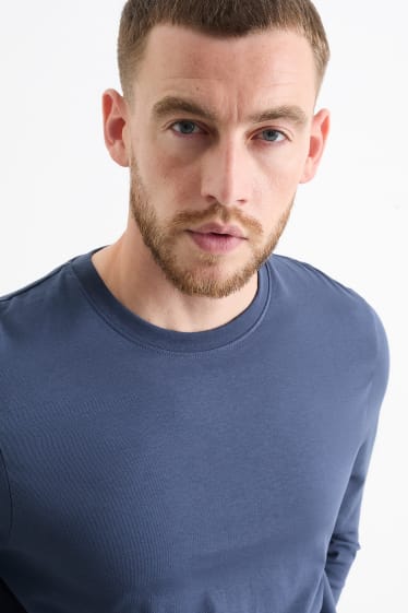 Uomo - Maglia a maniche lunghe - blu