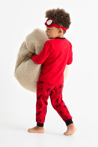 Enfants garçons - Spider-Man - ensemble - pyjama et masque de sommeil - 3 pièces - rouge