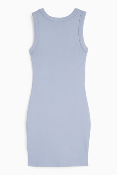 Damen - Figurbetontes Kleid - hellblau