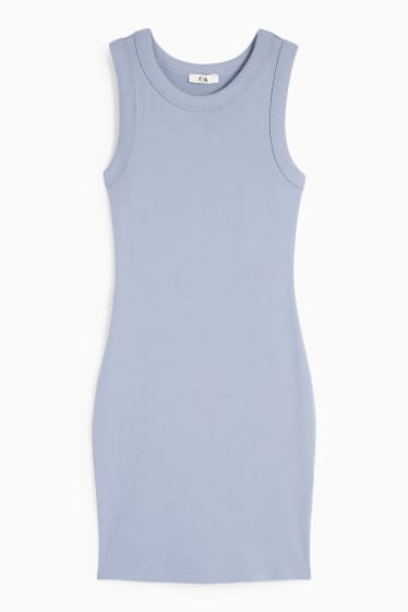 Damen - Figurbetontes Kleid - hellblau