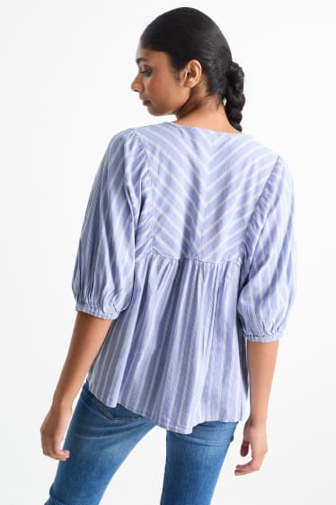 Donna - Blusa - a righe - azzurro