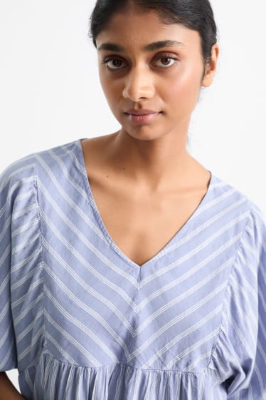 Donna - Blusa - a righe - azzurro