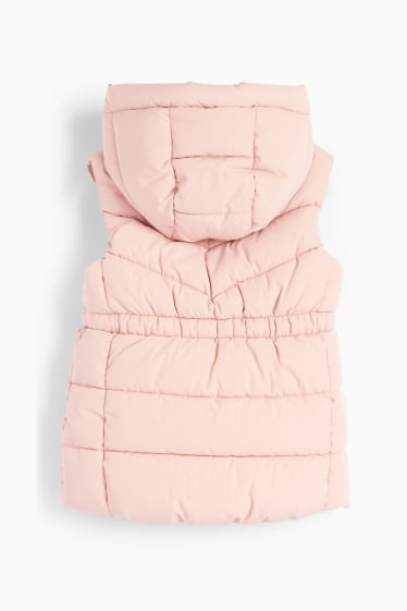 Enfants filles - Doudoune sans manches à capuche - déperlante - rose