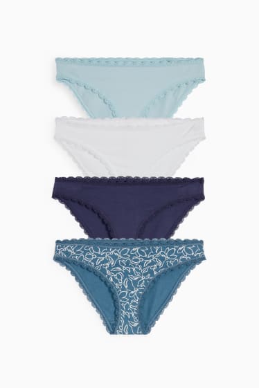 Damen - Multipack 4er - Slip - dunkelgrün
