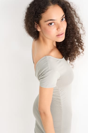 Women - Bodycon viscose dress - gray