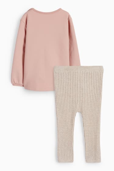 Baby Mädchen - Bambi - Baby-Outfit - 2 teilig - rosa