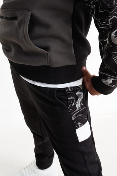 Enfants garçons - Gaming - ensemble - sweat à capuche et pantalon de jogging - 2 pièces - noir
