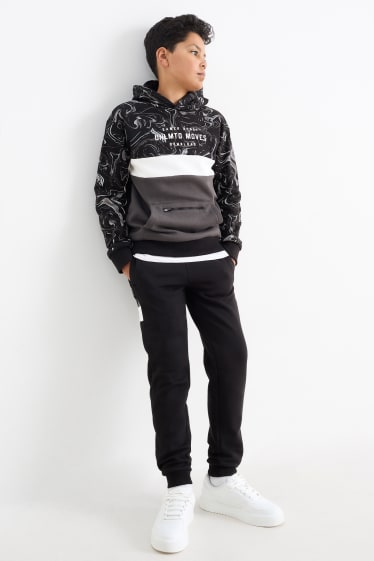 Enfants garçons - Gaming - ensemble - sweat à capuche et pantalon de jogging - 2 pièces - noir