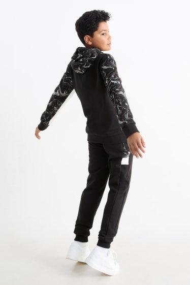 Enfants garçons - Gaming - ensemble - sweat à capuche et pantalon de jogging - 2 pièces - noir