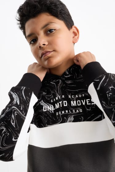 Enfants garçons - Gaming - ensemble - sweat à capuche et pantalon de jogging - 2 pièces - noir