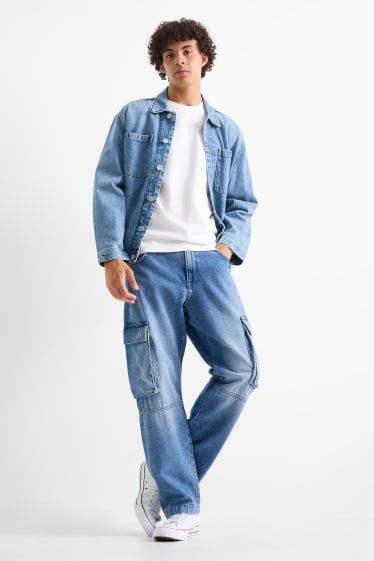 Hombre - Vaqueros cargo - relaxed fit - vaqueros - azul