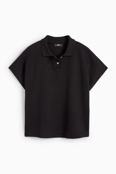 Damen - Poloshirt - schwarz