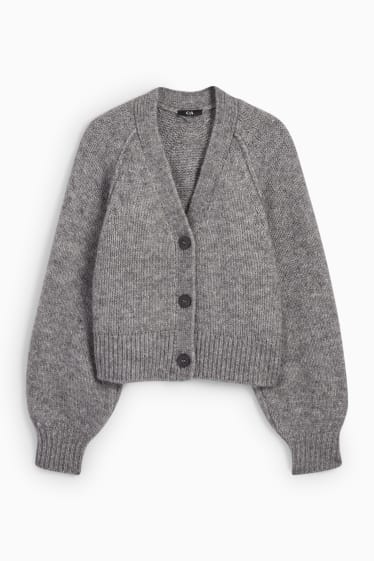 Damen - Strickjacke - grau