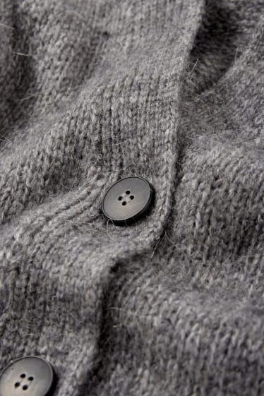 Damen - Strickjacke - grau