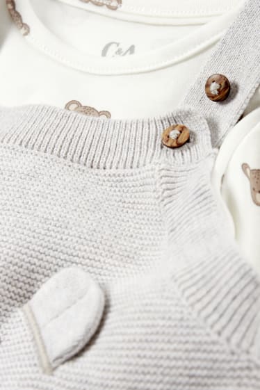 Bébés garçons - Ourson - tenue pour bébé - 2 pièces - gris clair