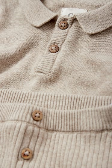 Bébés garçons - Ensemble en maille pour bébé - 2 pièces - marron clair