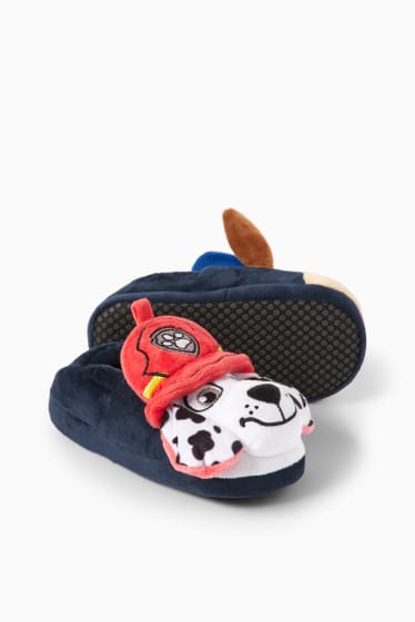 Kinderen: jongens - PAW Patrol - Chase en Marshall - pantoffels - donkerblauw