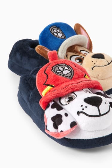 Kinderen: jongens - PAW Patrol - Chase en Marshall - pantoffels - donkerblauw