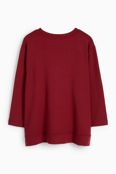 Femmes - Sweat - rouge foncé