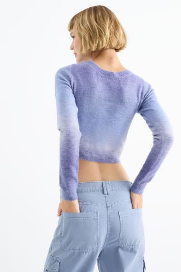 Damen - Crop Pullover - hellviolett
