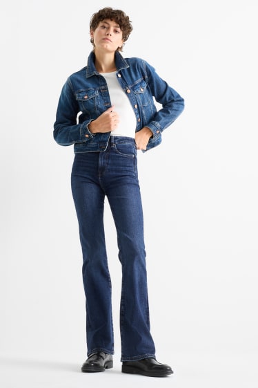Dona - Flared jeans - high waist - LYCRA® - texà blau fosc