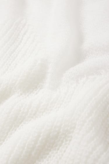 Donna - Maglione dal taglio corto - bianco