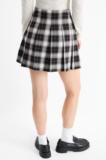 Damen - Skort - kariert - schwarz / weiß