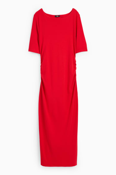 Damen - Figurbetontes Kleid - rot