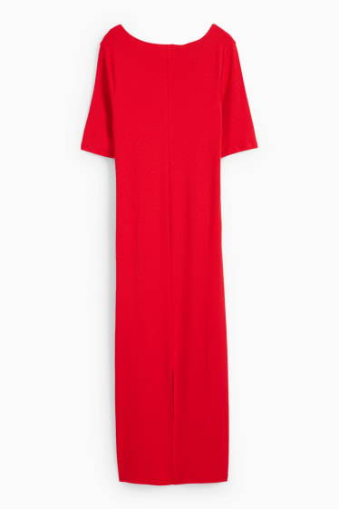 Damen - Figurbetontes Kleid - rot