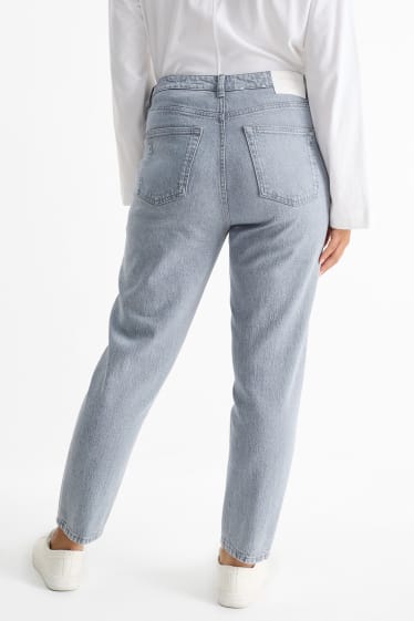 Damen - Mom Jeans - High Waist - LYCRA® - hellgrau