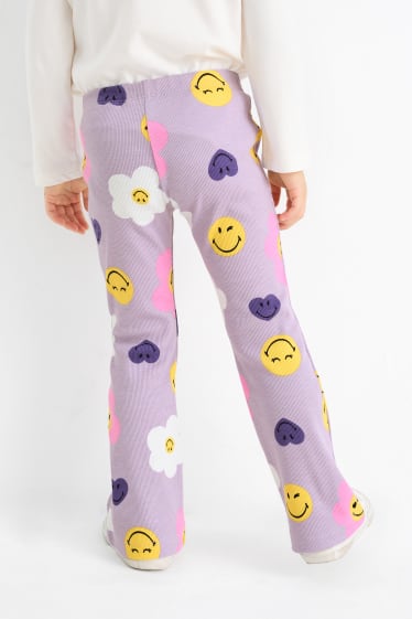 Children Girls - SmileyWorld® - flared leggings - light violet