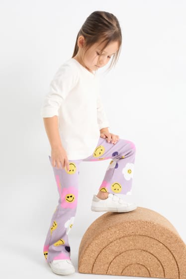 Children Girls - SmileyWorld® - flared leggings - light violet