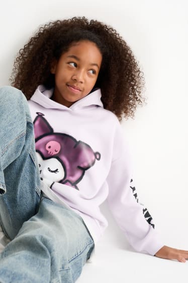 Kinderen: meisjes - Kuromi - hoodie - lichtpaars